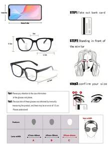 1 szt. Damskie okulary PC Rivet Black z płaskimi soczewkami, Okulary, Damskie okulary z płaskimi soczewkami, Akcesoria Y2K, Powrót do szkoły, Okulary dla kobiet, Prezent dla kobiet, Niezbędnik na święta, Nadaje się do szkoły, dojazdów do pracy, codziennego życia, gier mobilnych