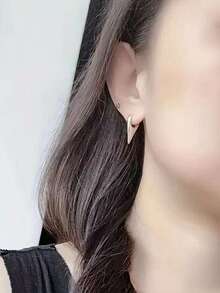 1 Pair Gothic Style Unisex Earrings, Punk Fang Stud Earrings For Men & Women