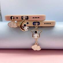 合金星月宇航员手机防尘塞，Type-C充电口防尘罩吊坠，适用于苹果、vivo手机，男女通用礼物 - 彩色 - 查看 2