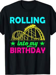 Theme Park I Rolling Into Birthday Gift Love Roller Coaster T-Shirt - 款式1 - 查看 1