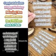 1 Khuôn cắt kim loại nhiều lớp hình chữ cái tiếng Anh tiện dụng, Khuôn làm đồ thủ công bằng giấy trang trí sinh nhật, đám cưới, sổ lưu niệm, Vật tư làm khuôn mẫu sổ lưu niệm và tem tự làm, Trang trí thiệp mời, Thiết kế phức tạp, Mẫu thông tin, Người thích tự làm - Bạc - Xem 3