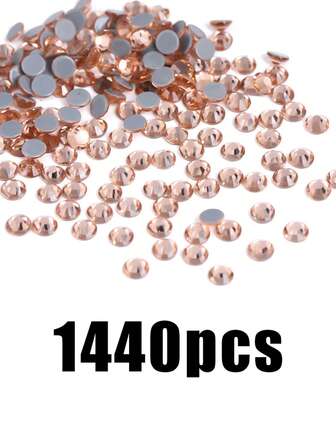 1,9*2,0 mm/0,074*0,078 pulg. - Fondo con pegamento Pucci de varios colores, perforación plana de vidrio caliente, perforación redonda, decoración de ropa Odey DIY