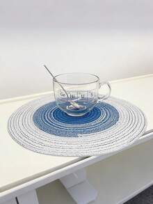 1pc/4pcs/6pcs 15-Inch Round Gradient Woven Placemats, Washable Non-Slip Heat-Resistant Tabletop Mats, Suitable For Home Dining Table Decor, Spring Outdoor Party Holiday Gifts, Christmas Decorations - Multicolor - View 10