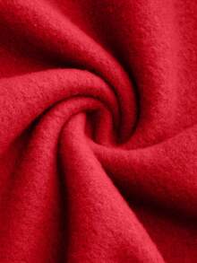 Grazioso capibara appoggiato a una grande mela che mangia a stomaco pieno. Stile preppy oversize minimalista e curvy per ragazzi e ragazze. Morbido e comodo girocollo sportivo. Carino e attraente. Versatile stile street. Felpa in cotone a maniche lunghe. - Grande rosso - Visualizzare 5