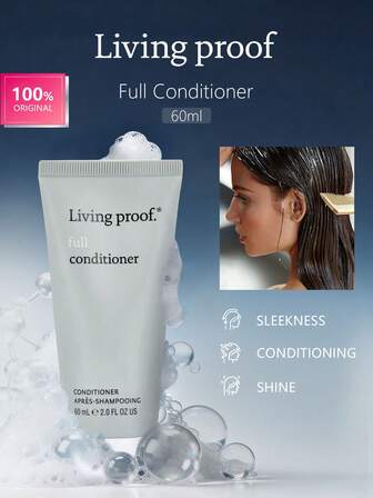 Living Proof Acondicionador completo 60ml, textura de crema ligera, suave y fina, de rápida absorción y sin grasa, volumizante y elástico, suavizante del cabello, cuidado diario del cabello, 60ml/2.0fl.Oz