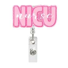 1pc Pink ER Nurse Doctor Rotating ID Badge Reel, Holiday Gift, Retractable Badge Holder - Multicolor - View 18