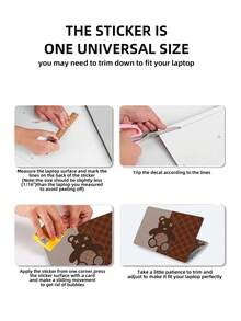 Laptop Skin Sticker Decal 15.4 Inch 15.6 Inch Laptop Vinyl Skin Sticker Cover Art Protection Laptop (Including 2 Wrist Pads Skin) - Multicolor - View 6