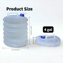 [Portable Folding Water Bucket] Large Capacity 4gal/2.7gal/1.5gal Portable Folding Water Bucket With Tap| Collapsible PE Food- Leakproof Design For RV Camping, Outdoor, Car, Bathroom Storage, Hydration, Compact, Durable, Lightweight, Foldable Bucket For Hikers, Campers