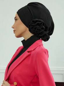 Gorro Turbante Instantáneo Musulmán Simple, Hijabs Internos, Gorras para Mujeres, Bandana Islámica, Gorro, Sombreros de India, Envoltura para la Cabeza Femenina, Turbante Mujer Flor - SC218-5 - Ver 11