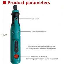 【无线雕刻笔】迷你无线雕刻研磨笔 | 三速可调旋转工具套装，可用于切割、雕刻、钻孔、打磨、抛光，USB充电，非常适合DIY手工制作 - 綠色 - 查看 5