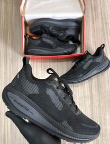 Women's Athletic Sneakers For The Gym, Fashionable Casual Style, Nylon, Ideal For Everyday Wear, School, Or College. - 黑色變焦 - 查看 2