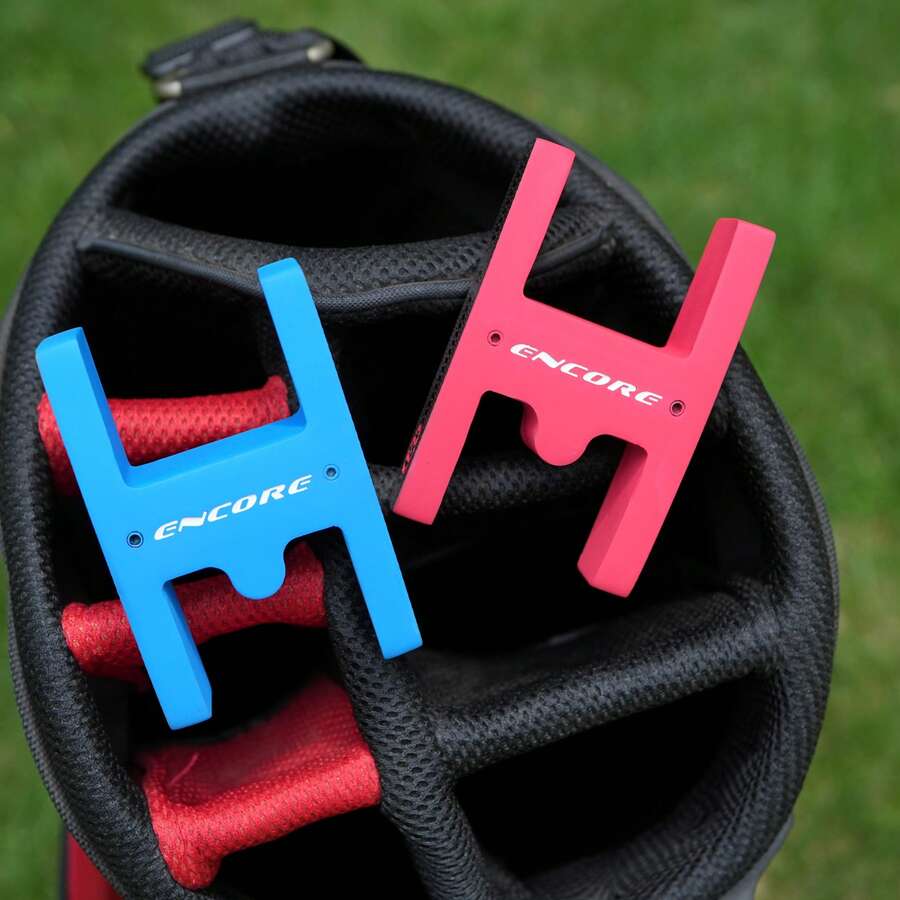 1pc Two-Sided H-Mallet Putter | Thanksgiving & Halloween Golf & Christmas Gift For Men & Women | Right/Left Hand Red/Blue Options | Heavy Putter With Cast Iron-Like Feel | Golf Training Aid For Practice & Short Game | Unique & Cool Golf Novelty