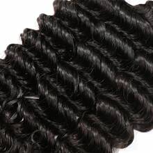 BINF 12A Raw Bundles Human Hair Deep Wave Human Hair Bundles Deep Curly Bundles Human Hair Quick Weave No Shedding Keep Texture Silky Soft After Multiple Washes 100% Unprocessed 1 Bundle Virgin Human Hair Extensions Quick Weave Wet And Wavy Hair Bundle Weave Sew In Extensions Wavy Style Keep Texture Silky Soft - Natural Black - Xem 6