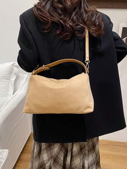 حقيبة هوبو هلالية رجعية للنساء، حقيبة كتف جلد الغزال، حقيبة رسول منسدلة، حقيبة سطل، حقيبة يد علوية، حقيبة سحابة