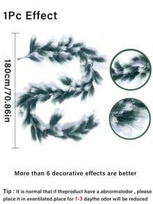1/3 Stück künstlicher Weihnachtsblumen-Kranz, Girlande, Luxus Fake Tannenzweig Girlande zum Aufhängen für Zuhause, Wohnzimmer, Innenbereich, Szenendekoration, Feiertags-Dekoration, Raumdekoration, Heimdekoration, Bürodekoration, Themenpartydekoration, Weihnachtsdekoration, Tischmittelpunkt-Dekoration