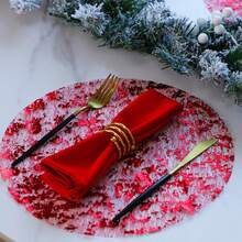 50/100/150 Disposable Gold Placemats, 13 "Glitter Metal Mesh Round Placemats, Gold Foil Mesh Doilies, Table, Wedding, Birthday Party Decorative Gold Doilies - Multicolor - View 16