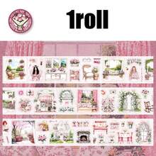 1 Rolle Vintage Charakter dekorativer Klebeband, komfortable Rhythmus Serie langanhaltend PET Klebeband, geeignet für Scrapbooking, Tagebuch, DIY Dekoration