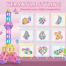 38/62/86 Pcs Macaron Magnetic Building Blocks, Medium STEM Educational Construction Toy Set, Magnetic Toy For Learning And Creativity, Birthday Gift For Boys And Girls 3+ Years Old - Multicolor - View 5