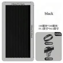 1 Rodless Folding Partition Curtain, Four Seasons General Door Curtain Cover Ugly Hanging Cloth Rental Housing Bed Folding Partition Curtain Advanced Sense Suitable For Living Room Bedroom Curtains And Other Scenes