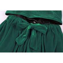 ALIZIWAY Hooded Cape Reversible Velvet Cloak Lined With Satin Renaissance Medieval Halloween Christmas Cosplay Costume{"Color_name":"Reversible-GreenVelvetandBlackSatin","Size_name":"Small"} - 雙面-綠色天鵝絨和黑色緞子 - 查看 8