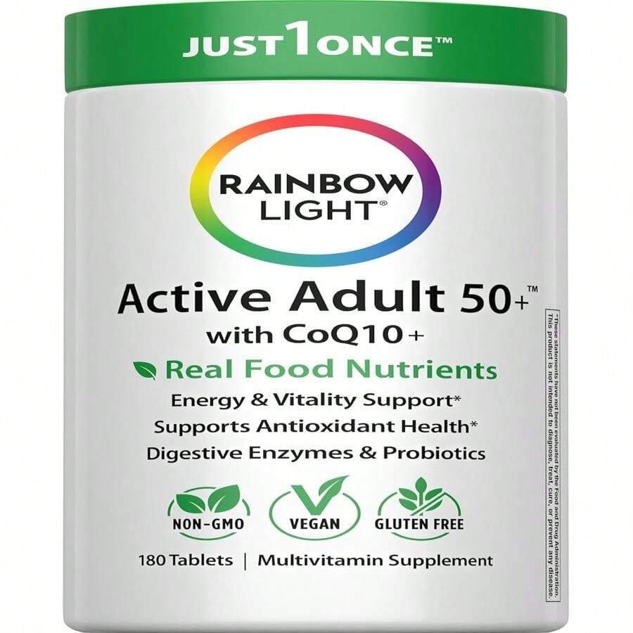 Rainbow Light Adult Multivitamin, Vitamins C &Amp; Zinc, B Complex &Amp; Choline, Calcium &Amp; Vitamin D Supports Bone Health, Energy &Amp; Immune Support, Non-GMO, Vegetarian, 90 Tablets - Tên hương vịC - Xem 1
