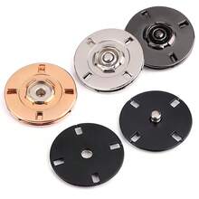 5 Sets Sew-On Snap Buttons, Invisible Metal Snap Buttons, Metal Snaps Fasteners Press Studs Buttons For Sewing Clothing, Closure Purse Handbag. (Multiple Colors And Sizes To Choose From) - Multicolor - View 1