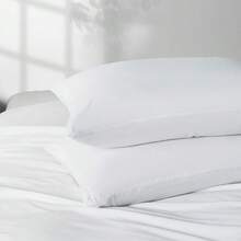2pcs SoftTouch Microfiber Pillowcase Set, 90gsm Pure White Envelope ...