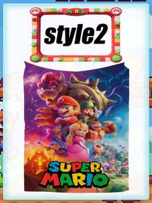 Super Mario 马里奥3D卡片印花超级马里奥毯，超级马里奥保暖毯，数码印花法兰绒毯套，让每个角落都充满幸福和欢乐，成为派对的焦点