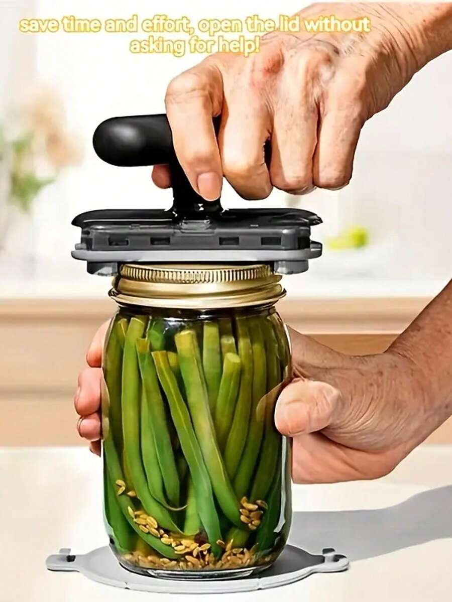 两件套开瓶器 - 多功能家用厨房工具，用于开罐头和拧开瓶盖。方便又高效的小工具。