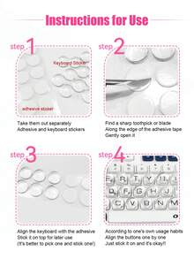 1 Set Crystal Clear Nail Art Keyboard Stickers, Nail Typing Assistive Devices, Transparent Nail Decoration Stickers, Suitable For Office Ladies, Made Of Transparent Glass Material
