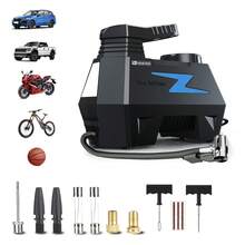 12V Portable Air Compressor With Digital Pressure Gauge And LED Light, Tire Inflator For Car Tires, Bicycles, Motorcycles, Sports Balls And Inflatable Items - Blue - View 5