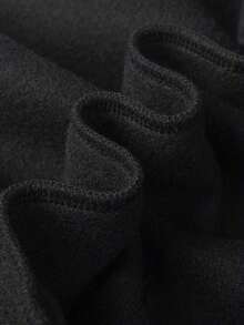 Men's Autumn/Winter New Streetwear Statue Of Liberty, Architecture Graphic Patchwork English Slogan Print Fleece Hoodie - 黑色 - 查看 8