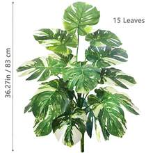 65-83-103cm(40,55 Zoll) künstliche Blumen und Blätter Monstera Deliciosa Plastik Künstliche Pflanzen für Festlich Dekorative Heim- und Bürodekoration