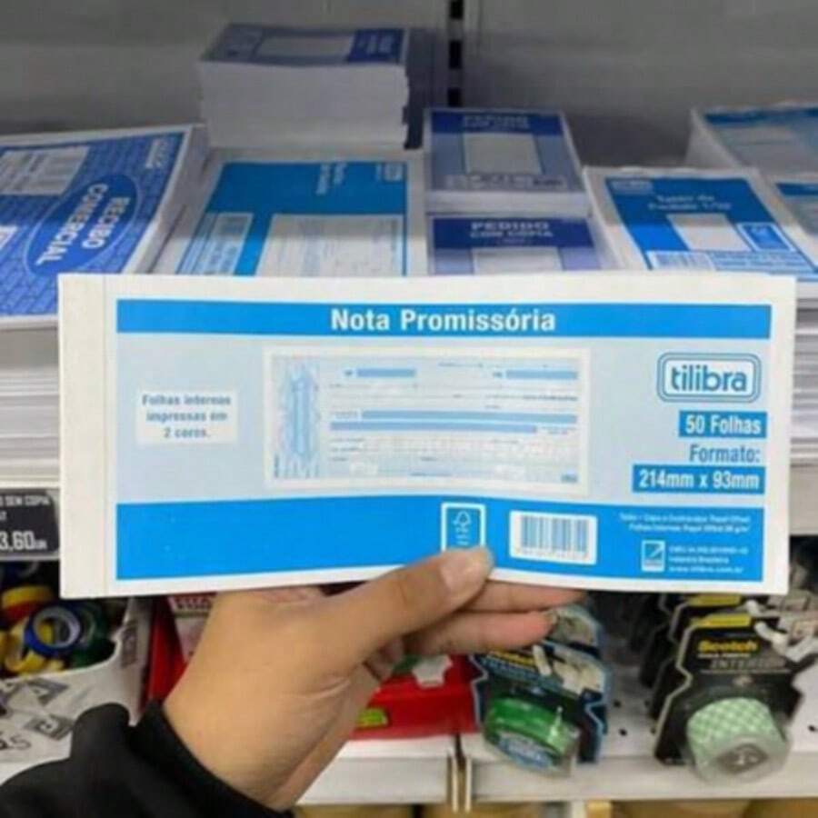 Nota Promissoria 50 Folhas Tilibra - Amarelo - Visão 1