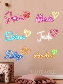 Insegna al neon personalizzata con nome, decorazione da parete personalizzata, decorazione per matrimonio, insegna al neon con nome, insegna al neon a LED per adolescenti, regali personalizzati, decorazione da camera da letto, decorazione per la casa, luce a LED USB, regalo di compleanno, da regalare a lui o a lei, Festa dei Giovani, Festa del Papà, Cerimonia di Laurea, Matrimonio, Soggiorno, Camera da letto, Ufficio