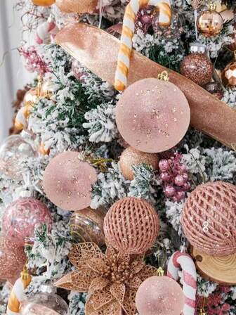 12pcs Christmas Tree Ornaments, Glitter Christmas Ball Set, Holiday Party Room Decor, 3 Color Options, Extra Large Shiny Sequin Christmas Balls, Christmas Decorations