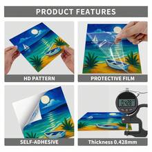 24 Floral Tile Stickers, 4x4 Inches, European Style, Peel And Stick, Waterproof PVC Tile Stickers, Farmhouse Style Kitchen And Bathroom Backsplash Decoration - Blue - View 6