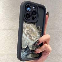 Una funda de teléfono totalmente protectora hecha de material TPU con diseños de loto blanco y ojo celestial, adecuada para los modelos de  de Apple 16, 15, 14, 13, 12, 11, XR, Pro, Plus y Pro Max. - Colores mixtos - Ver 4