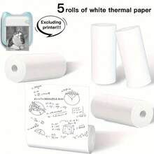 Papel adhesivo para mini impresora, papel térmico de 57 mm, pegatinas de impresora compatibles con la mayoría de las impresoras mini sin tinta, adecuado para texto, etiquetas, notas, fotos, etiquetas de cursos, tareas, etc. - Multicolor - Ver 9