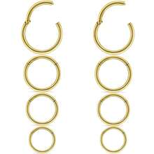 20G 18G 16G 14G 12G 10G Surgical Steel Hinged Clicker Segment Nose Rings Hoop Lip Rings Helix Cartilage Daith Tragus Sleeper Earrings Body Piercing For Women Men 6mm 8mm 10mm 12mm 14mm 16mm{Inchcolor_nameinch:InchGold-20G(0.8mm)-InnerDiameter:7mm8mm9mm10mminch} - 金色-20G(0.8mm)-內徑:7mm8mm9mm10mm - 查看 1
