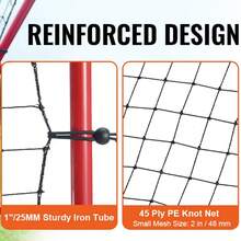 Red de rebote de fútbol , Kick-Back de 99 x 99 cm, portátil, ideal para entrenamiento de fútbol, red de portería completa, material y accesorios para niños, adolescentes y todas las edades, fácil de instalar y almacenar. - Negro - Ver 7