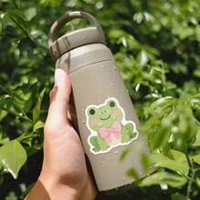 50Pcs Cartoon Animal Bow Stickers Christmas Stickers Winter Merry Stickers Christmas Stickers Cute Stickers Christmas Gift Holiday Stickers Vinyl Waterproof Stickers For Journaling Computer Scrapbook Luggage Water Bottle Phone - Multicolor - View 2