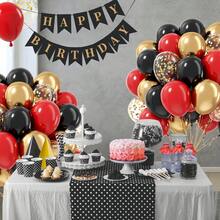 1 cái/47 cái/48 cái 10 inch/12 inch Bộ bóng bay cao su màu đỏ, đen, vàng kèm ruy băng, thích hợp cho tiệc sinh nhật, tốt nghiệp, trang trí năm mới, kỷ niệm, đám cưới, ngày lễ tình nhân, tiệc chia tay cuộc sống độc thân, đính hôn - Nhiều màu - Xem 6