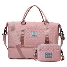 Travel Weekender Bags For Women - Large Duffle Bag With Shoe Compartment Carry On Overnight Bag With Toiletry Bag Gym With Toiletry Bag Tote Bag Duffel Bags With Wet Pocket For Gym Hospital Bags For Labor And Delivery (Pink/Black) - Hồng - Xem 12