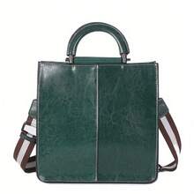 Borsa a mano in vera pelle spliced per donne, borsa a tracolla versatile alla moda, borsa a tracolla leggera di lusso per pendolari, borsa da donna dal design di nicchia