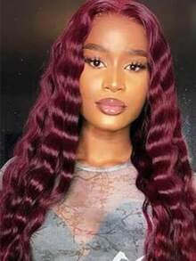 Eulisi P4/27 高光渐变色 5*5 蕾丝闭合假发 真人发 5x5 高清蕾丝闭合假发 女士真人发 已拔婴儿发 180 密度 5x5 直湿波浪蕾丝前假发 28 英寸 - 間色 - 查看 137