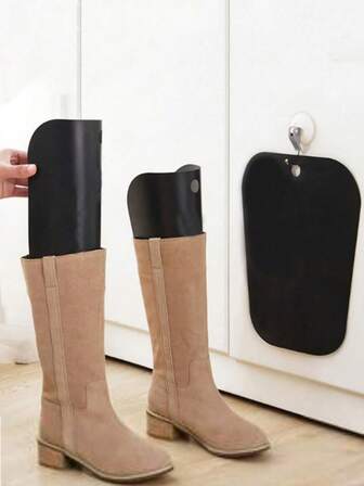 QKC 2pcs Tall Boot Shaper, Molded Plastic Boot Inserts, Anti-Wrinkle & Deformation, Elastic High Knee Boot Support For Women