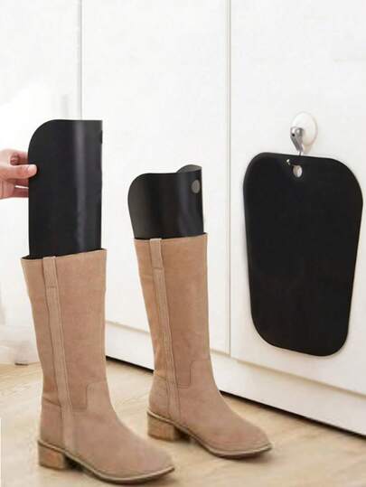 QKC 2pcs Tall Boot Shaper, Molded Plastic Boot Inserts, Anti-Wrinkle & Deformation, Elastic High Knee Boot Support For Women