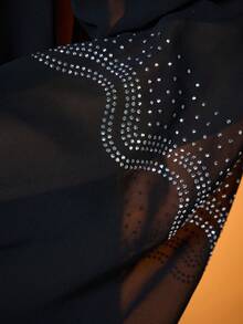 Mgiacy-Pop、新品、开衫、长袖、钻石压花技术、长衬衫（不含内衬） - 黑色 - 查看 11