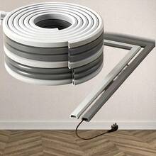 1米自粘式电缆槽 - 柔韧耐用的PVC材质，适用于家庭和办公室线路保护，安装简便，白色胶带设计 - 彩色 - 查看 3